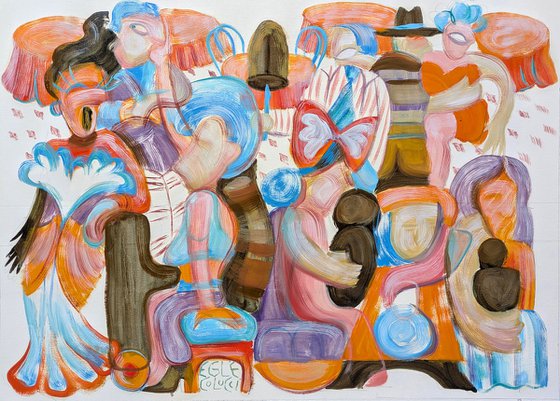 The Waiting Room (two paintings)