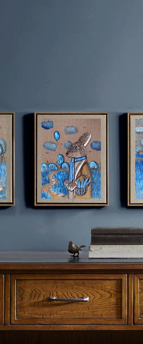 Path Through Blue Fields by Elizabeth Vlasova