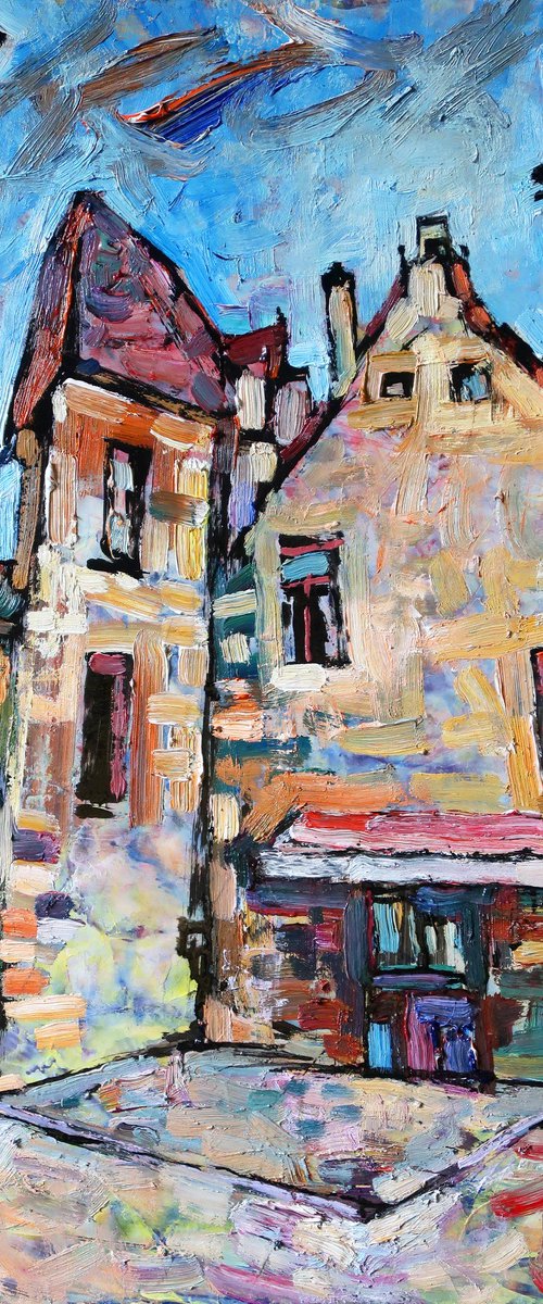 Sarlat-la-Canéda in the Evening by Nikifor Swiristuhin