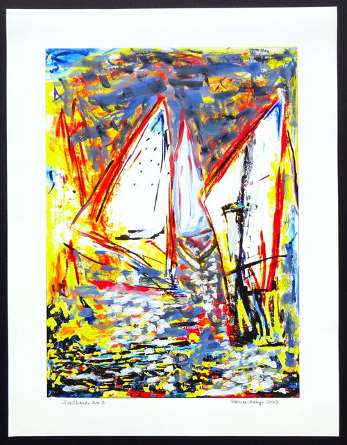 Sailboats No.3 by Volker Mayr