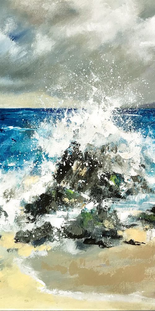 Seascape - crashing waves by Luci Power