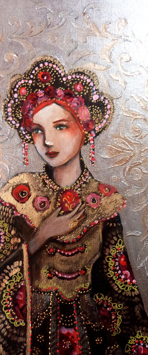 The sacred ritual 20 x 60 cm. by Loetitia Pillault