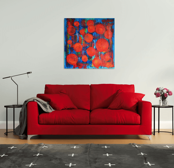 Abstract poppies