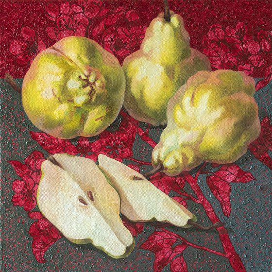 Winter vitamins from Spain. Original still life with fruits.