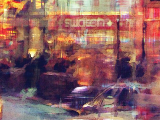 Taxis en Nueva york/XL large original artwork