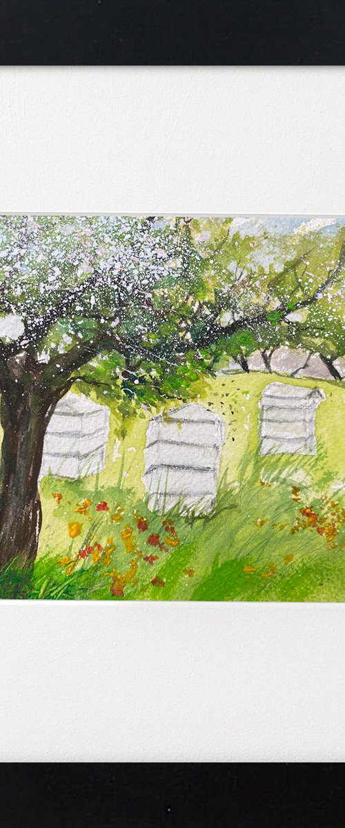 Orchard & Beehives by Teresa Tanner