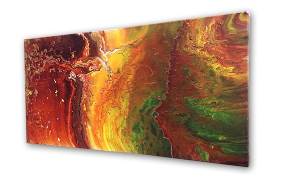 "Line In The Sand" - FREE USA SHIPPING - Original Abstract PMS Fluid Acrylic Painting - 36 x 18 inches