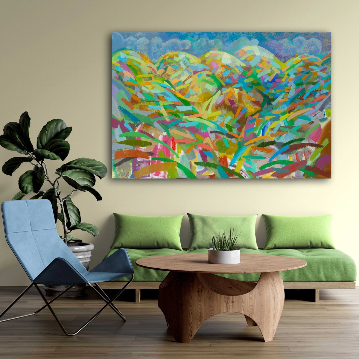 Expressive Oil Painting , The Song Of The Forest Ii By Ivan Stoyanov, 59 X 39, Artwork For Sale On Artfinder