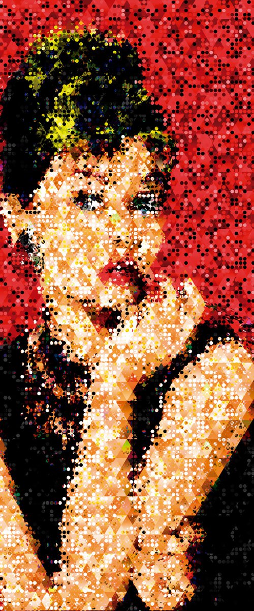 Audrey digital/XL large original artwork by Javier Diaz