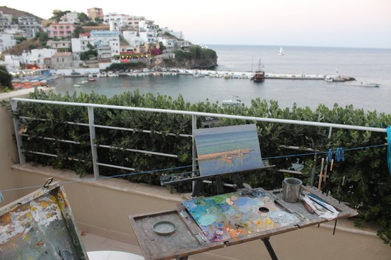 Fishing boats in the evening