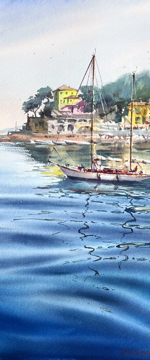 Blue Italian morning. Recco by Eugenia Gorbacheva