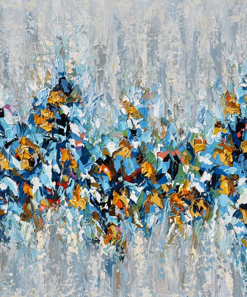 Dream Big - Large Abstract Painting, Palette Knife by Olga Tkachyk