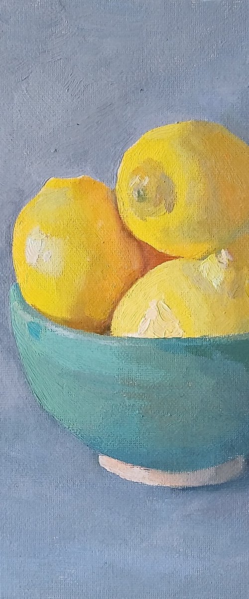 Lemons in a bowl 1 by Vasyl Koval