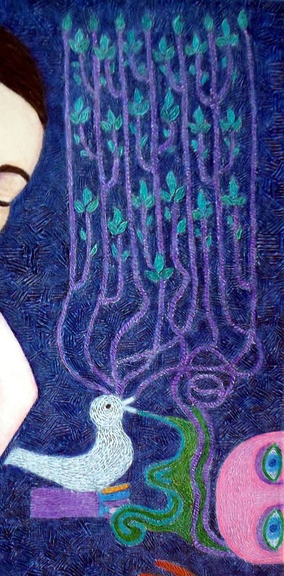 Violeta Parra embroidering life