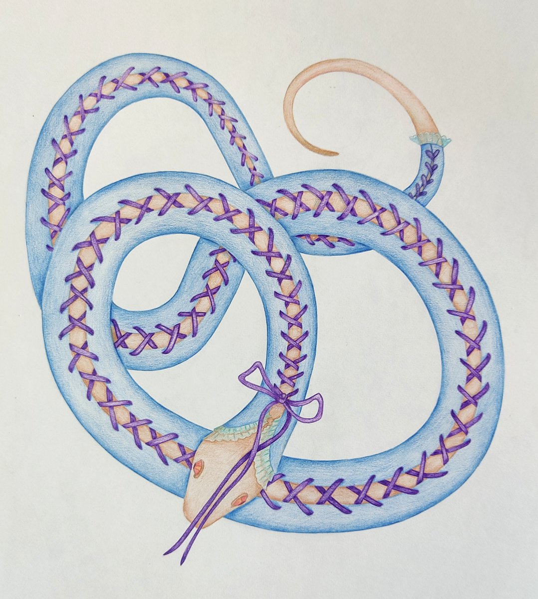 Illustrative Animal Pencil Drawing By Andromachi Giannopoulou, 11 X 14, Dressed To Kill, Original Artwork