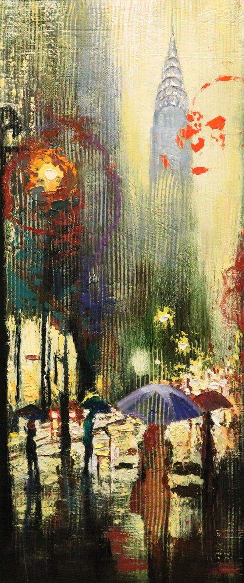 October Rain in Midtown by Chin H Shin