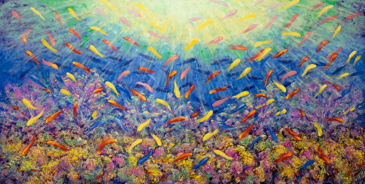 Light Over The Reef By Anastasia Woron, 39 X 20, Artwork For Sale On Artfinder