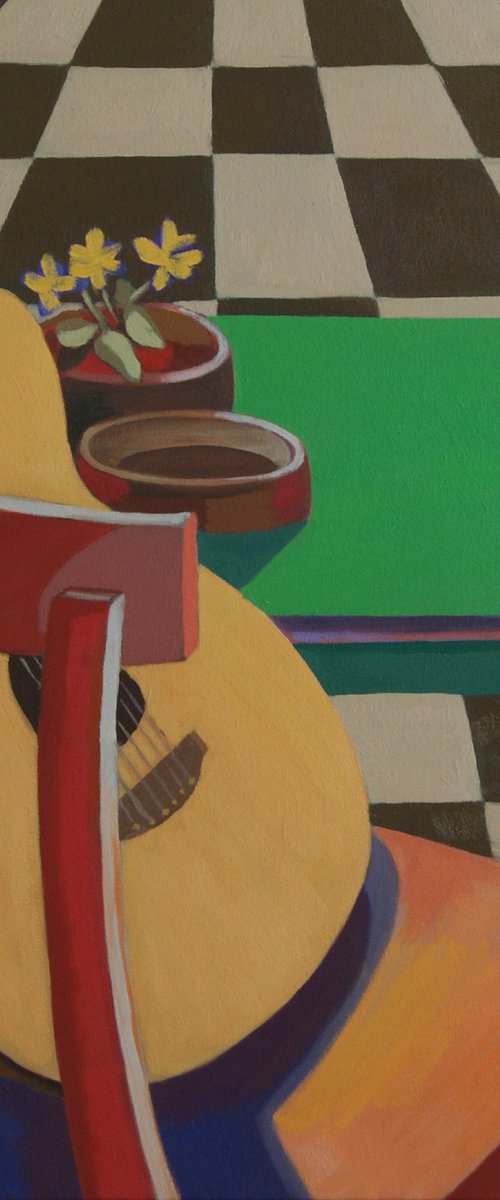 Guitar on Chair by Patty Rodgers