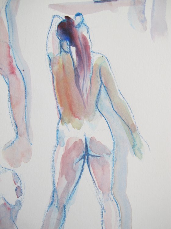 female nude in various poses