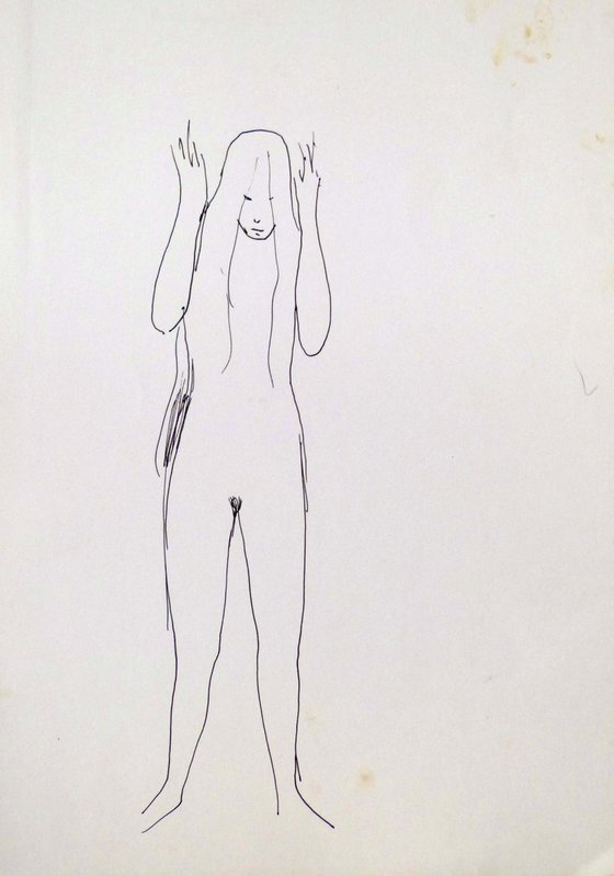 The Nude Study, life sketch 21x29 cm ESA10