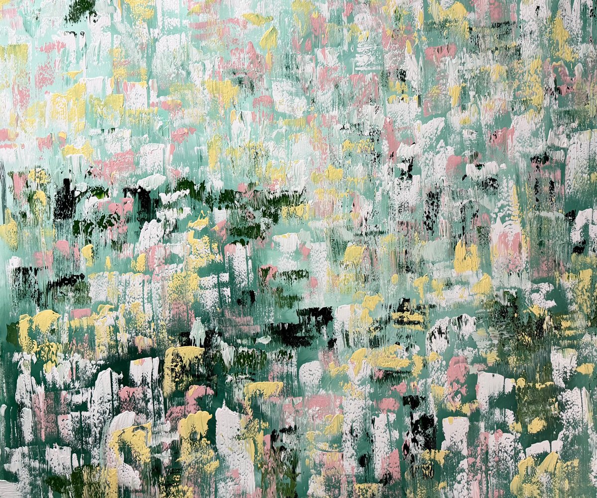 Organic Landscape Acrylic Painting By Alanah Jarvis, 67 X 56, Every Shade Of Joy, Original Artwork