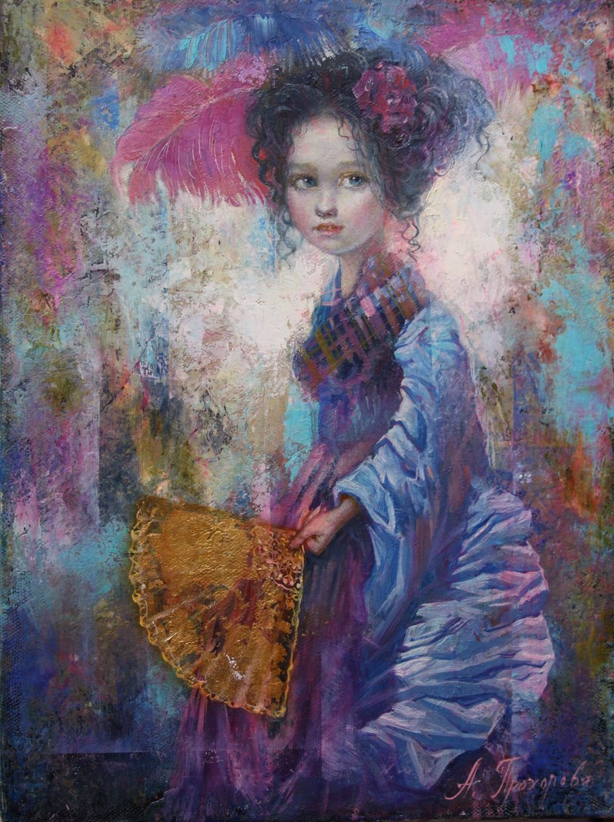 Impressionistic Portrait Oil Painting By Alexandr Dobrodiy, 12 X 16, ??????? ? ??????., Original Artwork