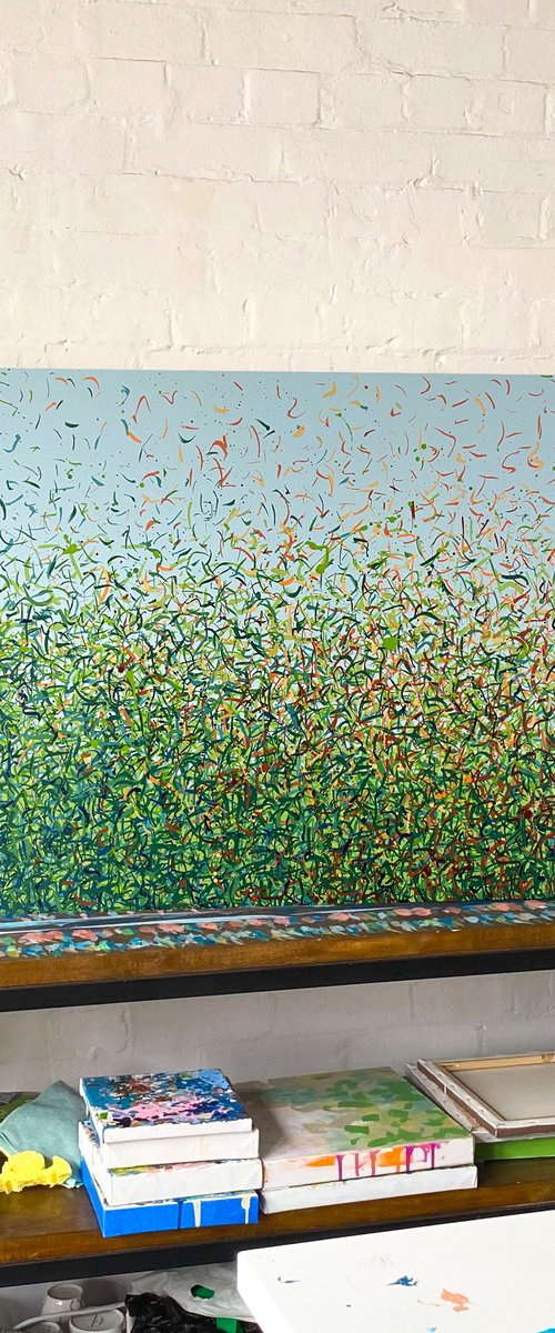 Katoomba Dance 152 x 76cm acrylic on canvas by George Hall