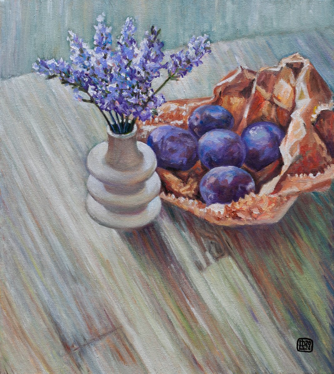 Lavender and Plums by Liudmila Pisliakova