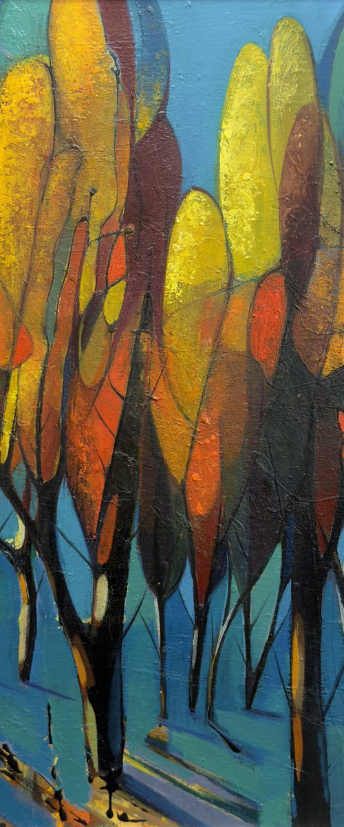 Autumn Fiery Trees by Hovhannes Avetisyan