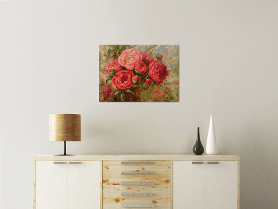 Red peonies