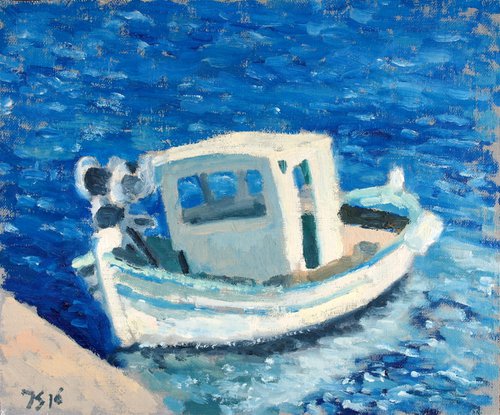 Corfu Boat by Juri Semjonov