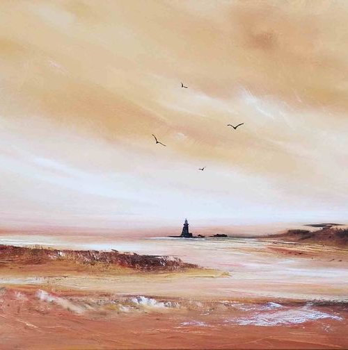 Forever In My Heart - Art, colourful, seascape, stunning, panoramic by Mel Graham