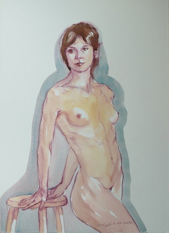Standing female nude