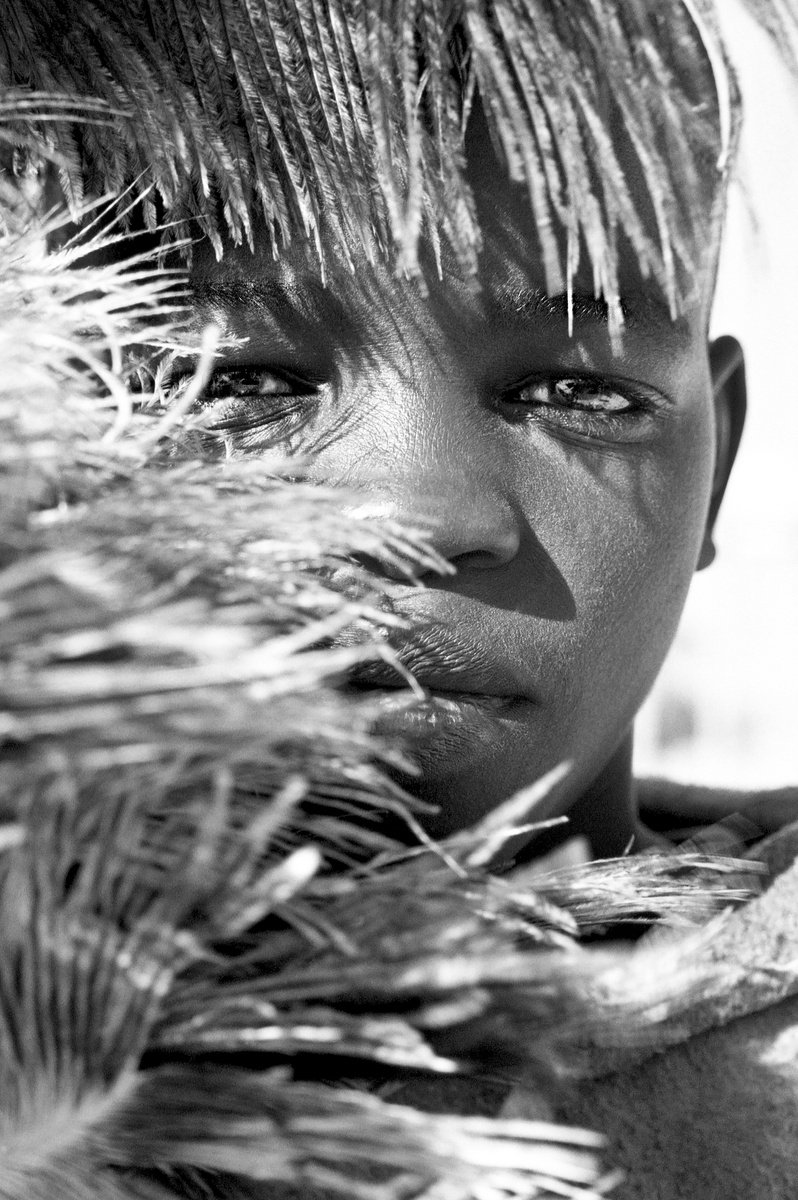 Photorealistic Portrait Photograph By Andrew Lever, 29 X 44, African Boy, Original Artwork