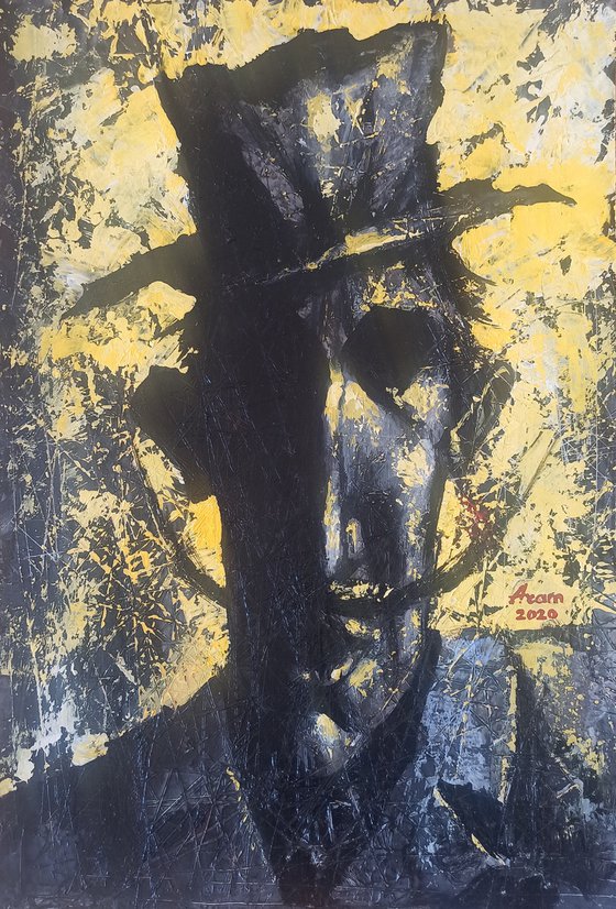 look from the inside (34x50cm, Acrylic/canvas, ready to hang)
