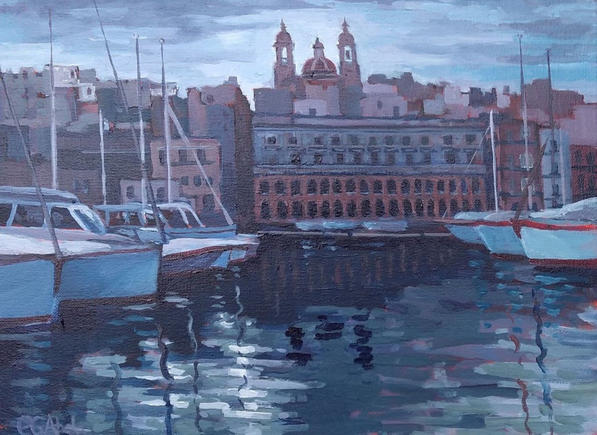 Malta Grand Harbour Senglea by Edward Abela