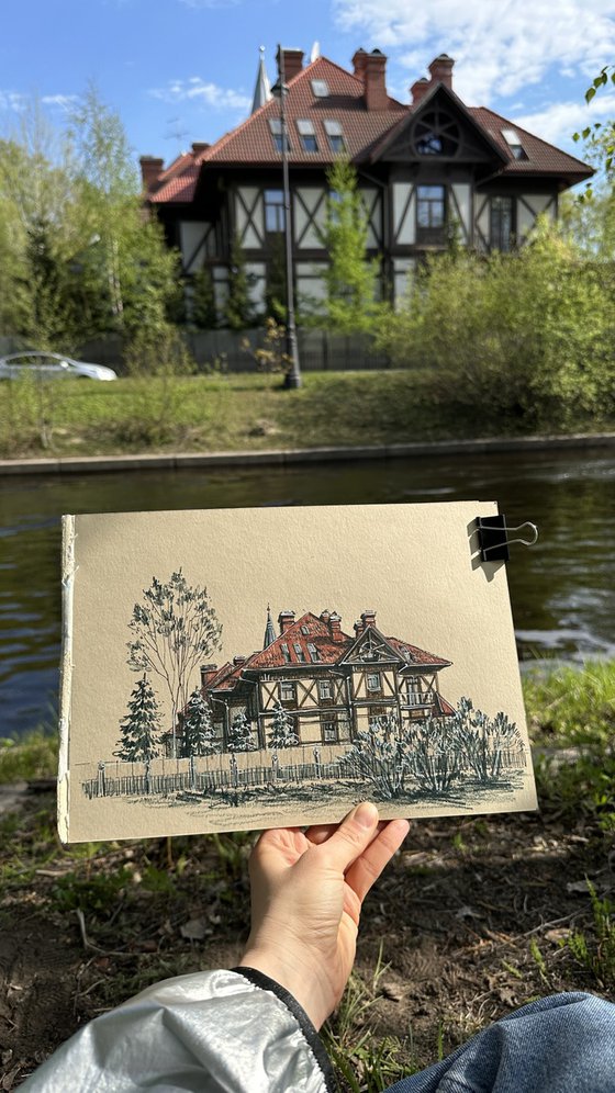 Saint Petersburg street view - mansion on Kamenniy island