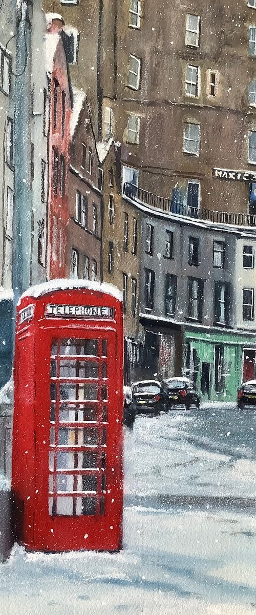 Edinburgh winter scene by Darren Carey