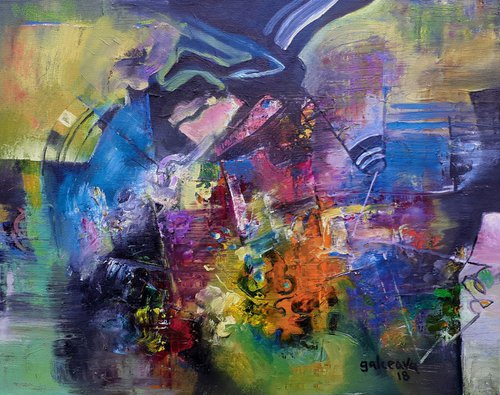 The Colours Of Shadows, Peinture Abstraite, Bold Colors Abstract Art by Constantin Galceava