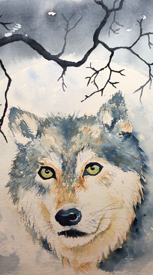 Wolf moon by Sabrina’s Art