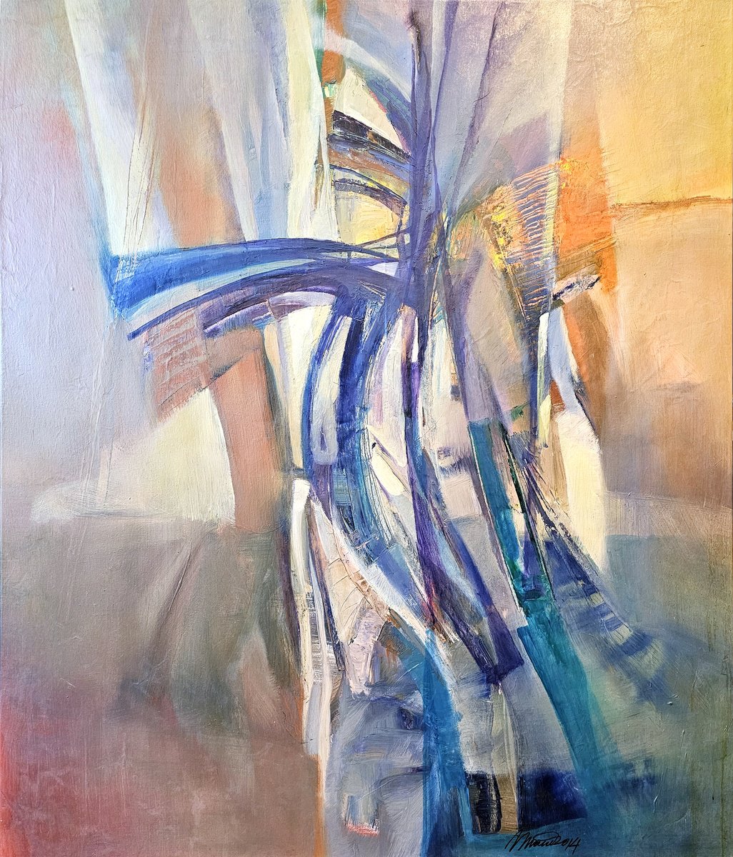 Abstract Oil Painting By Taidakov Nikolai, 47 X 55", Comp. 251, Original Artwork