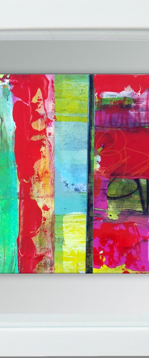 Framed ready to hang original abstract  - Feedback #9 by Carolynne Coulson