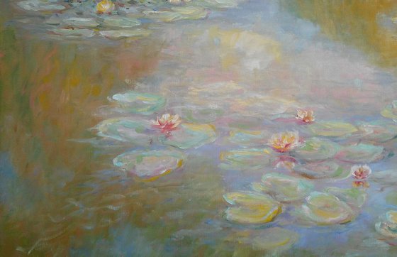 Replica of Monet's water lilies