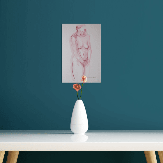 Standing female nude