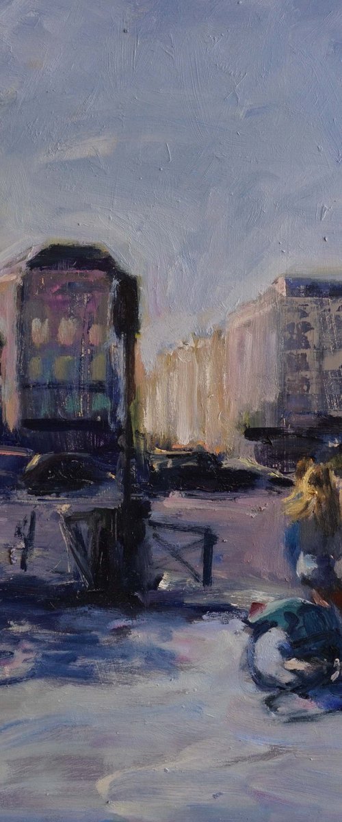 Morning , place de Clichy , Paris by Manuel Leonardi
