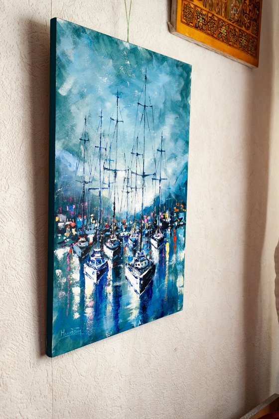 Sailboats in the harbor