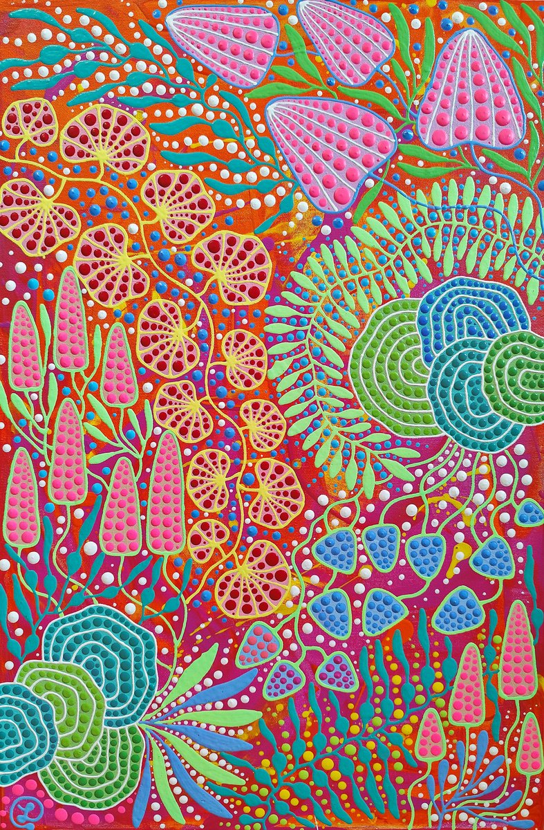 Botanical Carnival By Oxana Lazari, 16 X 24, Artwork For Sale On Artfinder
