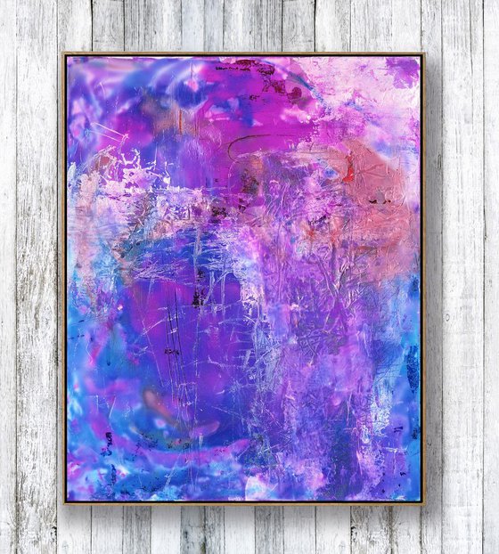 Enraptured - Vibrant Color Abstract painting by Kathy Morton Stanion