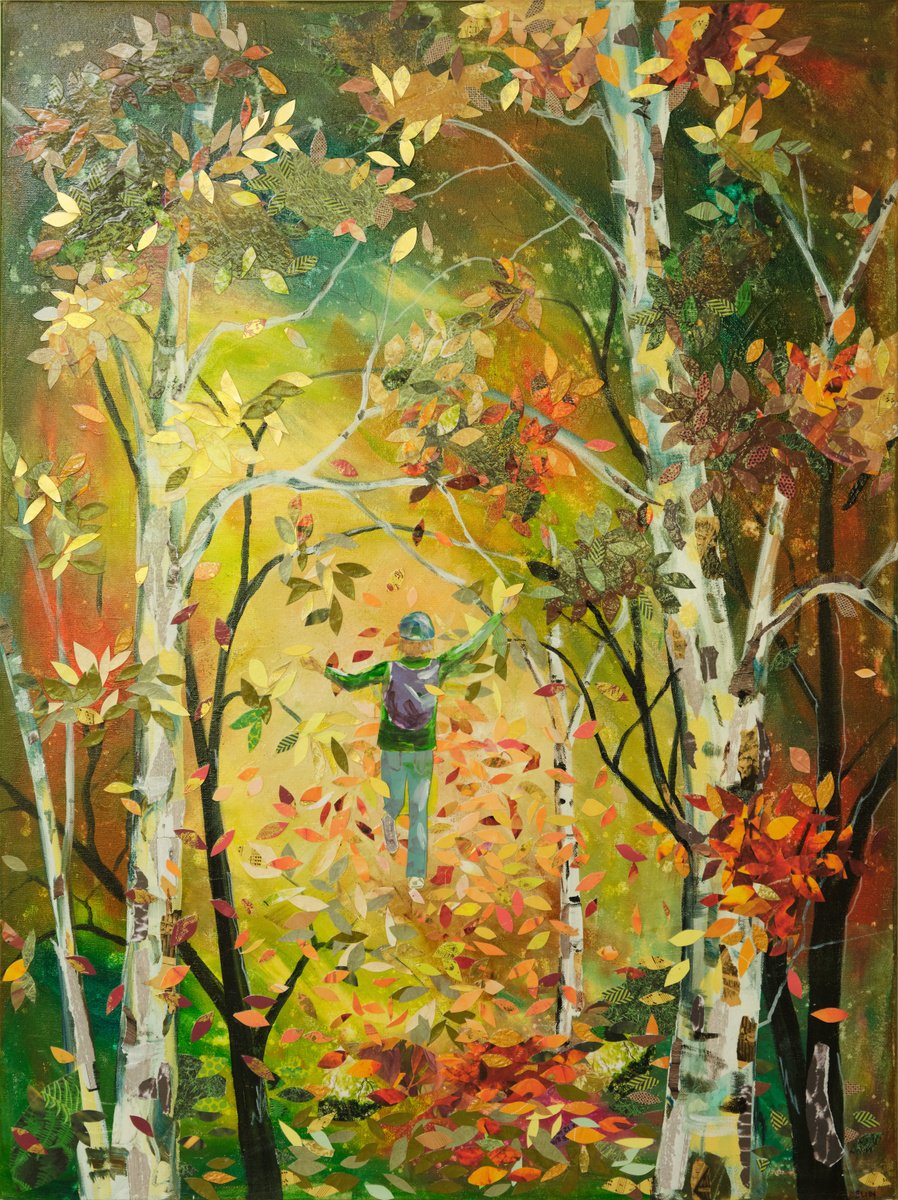 Impressionistic Botanical Painting By Eliry Arts, 30 X 40, Wisk Of The Wind, Original Artwork