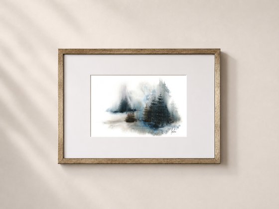 Places XXI - Watercolor Pine Forest